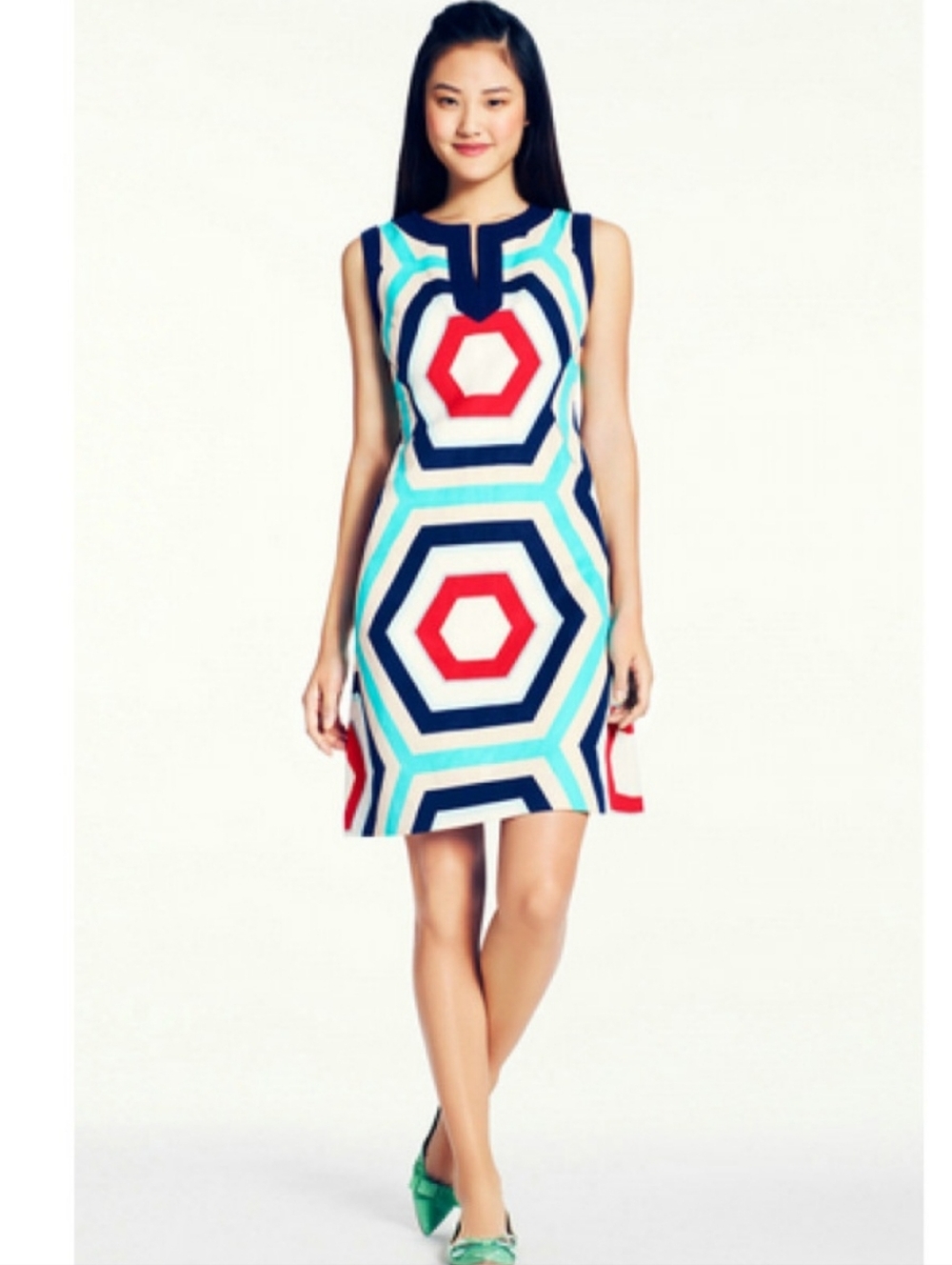 Kate Spade New York ZUMA Mod Op Art Sheath Tunic Dress. Size 6
